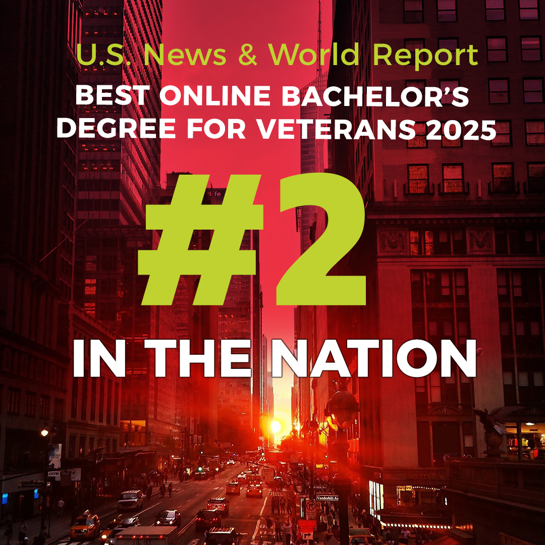 U.S. News & World Report badge, 2025 Best Online Bachelor's Programs for Veterans